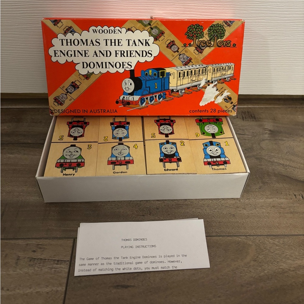 Vintage 1991 Wooden Thomas The Tank Engine & Friends Dominoes